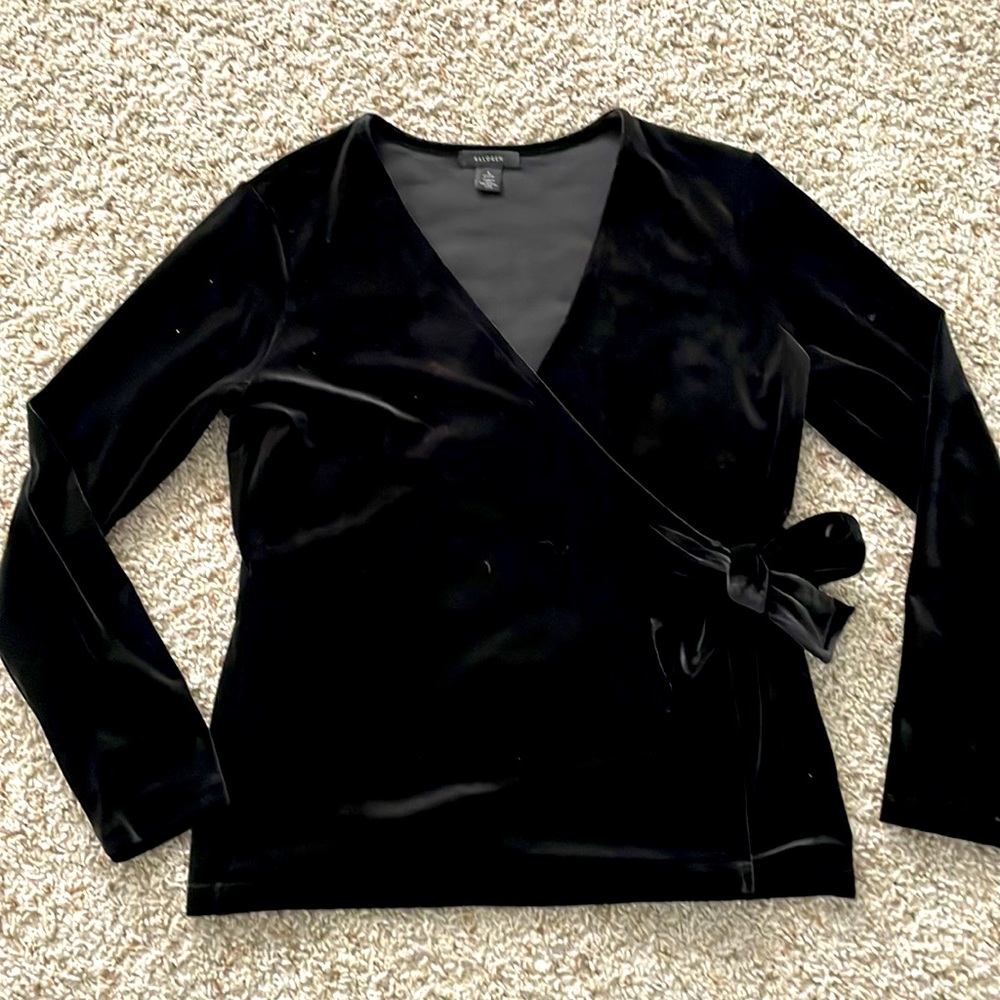 Halogen Velvet long sleeve shirt
